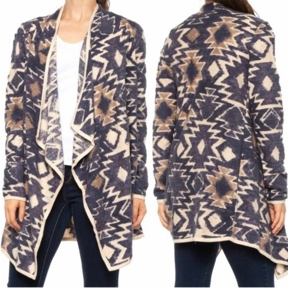 Lucky Brand Draped Open Front Cardigan Large